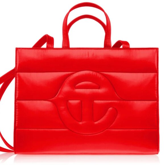 Telfar Red Medium Puff Shopper - Picture 1 of 4